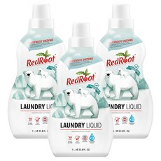 레드루트 세탁 유아 세제 본품 무향, 3개, 1L 3개
