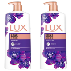 LUX 麗仕 精油香氛沐浴乳 媚惑幽香, 奢華墨蘭花香氛, 24小時持久香氛, 1L, 2瓶