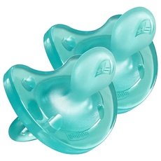 Chicco 矽膠拇指型安撫奶嘴, 16個月以上, 亮藍色, 2個