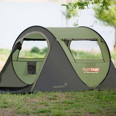패스트캠프 베이직3 원터치 텐트, 올리브그린, 3~4인용
