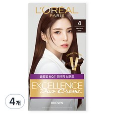 로레알파리 NEW 엑셀랑스 듀오크림, 4호 브라운, 4개