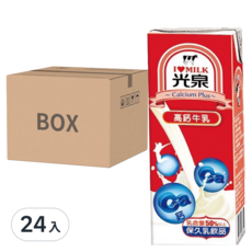 光泉 高鈣牛乳, 補充營養 感受活力與健康, 200ml, 24入