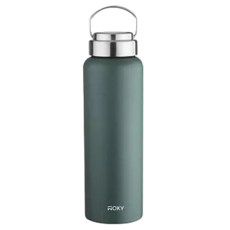 WOKY 沃廚 提手輕芯鈦瓷易潔層保溫瓶 無際綠 500ml 台灣公司貨, 1個