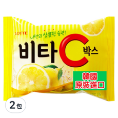 LOTTE 樂天 VC檸檬糖，韓國原裝進口，每份維他命C 900毫克, 17.5g, 2包