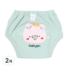 베이비앙 배변훈련팬티 4중방수, 꿀꿀이, 2개