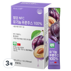 로엘 웰업 NFC 유기농 푸룬주스, 280g, 3개 280g, 3개