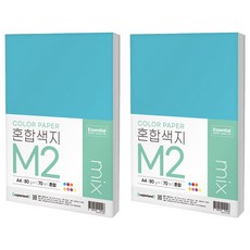 카피어랜드 에센셜 컬러 7색 혼합 색지 M2 80g, 140개, A4