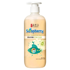 SOAPBERRY 古寶無患子 嬰幼兒童舒緩沐浴露，溫和潔膚，專利植物舒緩配方，天然乳木果油保濕, 400g, 1罐