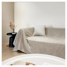 Hoom 溫柔奶茶法式防水防貓抓沙發布桌布, 180*230 100%聚酯纖維, 1個