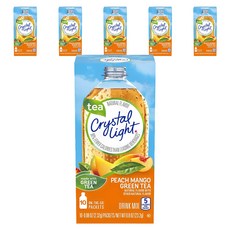 Crystal Light 水蜜桃&芒果綠茶風味沖泡飲隨身包, 2.32克, 10條, 6盒