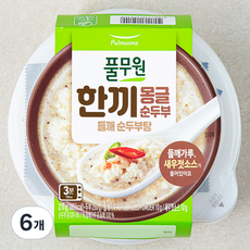 풀무원 한끼몽글순두부 들깨순두부탕 냉장, 270g, 6개