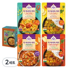 티아시아키친 치킨 마크니 커리 170g + 게살 푸팟퐁 커리 170g + 비프 마살라 커리 170g + 스파이시 비프 마살라 커리 170g 세트, 680g, 2세트