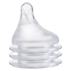 nac nac 妍心35%乳感防脹氣寬口奶嘴 3個, 9個月以上, 1組