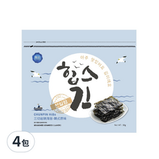 雋品 HiBs 三切岩燒海苔, 香酥脆入口即化，富含海洋精華蛋白質、礦物質和維生素, 韓式原味, 30g, 4包