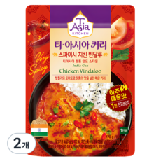 티아시아키친 스파이시 치킨 빈달루 커리, 170g, 2개