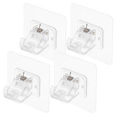 comet Home 黏著式伸縮桿托架 7.2 x 7.2cm, 4個, 透明色