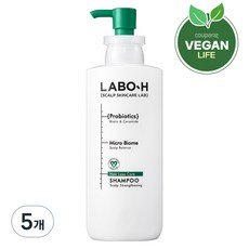라보에이치 프로바이오틱스 탈모증상완화 샴푸 두피강화, 400ml, 5개