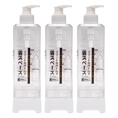 方形壓瓶350ml 三入組 (分裝瓶/按壓瓶/旅行), 2299-390, 3個
