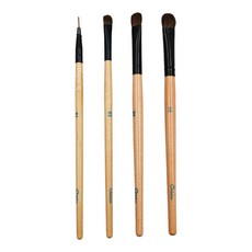 Galatea 葛拉蒂 彩顏系列 馬毛閃亮眼影刷 4入組, 頂級馬毛製成, 抓粉力UP, 柔軟親膚, 1組