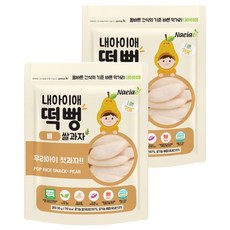내아이애 유기농 아기과자 떡뻥 쌀과자, 배, 30g, 2개