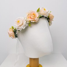 Artis J Flower粉彩假花花環, Peach