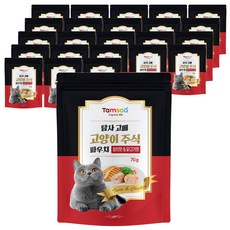 탐사 고메 고양이 주식 파우치 참치&닭고기, 참치&닭가슴살, 70g, 24개입