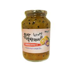 柚和美 韓國蜂蜜百香果柚子茶，原裝進口，酸甜美味，居家自調手搖飲, 1kg, 1罐