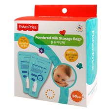 Fisher-Price 費雪 奶粉分裝袋 50入, 使用無毒安心材質 防靜電處理 方便外出攜帶, 50個, 1盒
