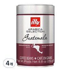 일리커피 과테말라 원두, 홀빈(분쇄안함), 250g, 4개