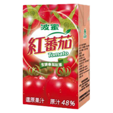 波蜜 紅蕃茄汁, 含健康茄紅素, 果汁48%, 250毫升, 250ml, 24入