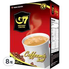 G7 3in1 커피믹스 수출용, 16g, 18개입, 8개