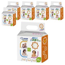 OMA&Baby 拭拭樂 乾濕兩用婦幼潔膚巾, 25枚入, 耐揉 舒適 可水洗, 25張, 6包