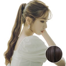 가발나라 여성 벨크로 포니테일 히피펌 가발, 초코브라운, 1개