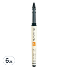 PILOT 百樂牌 直液式自來水筆 極細 SVFM20EFB 黑色 6支入, 6支