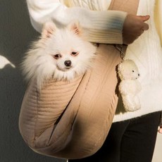 DING DONG PET 寵物手機背帶包, 淺褐色, 1個