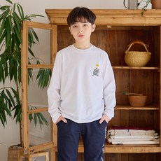 유라비 아동용 뉴디 긴팔 라운드넥 티셔츠