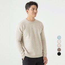 캐럿 남성용 데일리 라운드넥 니트 스웨터