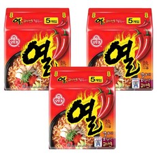 오뚜기 열라면 120g, 15개 3개
