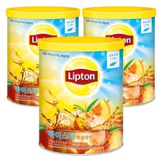Lipton 立頓 罐裝水蜜桃冰茶粉, 1.5kg, 1罐, 3罐