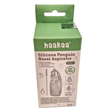 haakaa 瑞斌 Penguin 矽膠吸鼻器，帶有管道清潔刷, 1盒