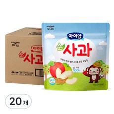 일동후디스 아이얌 동결건조 과일칩 순사과, 15g, 20개