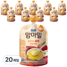 맘마밀 안심이유식 퓨레 6개월부터, 사과+고구마 혼합맛, 100g, 20개