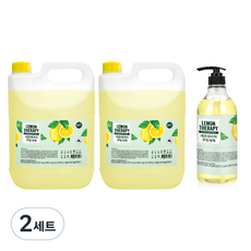 지오클린 레몬테라피 주방세제 4L x 2p + 공병 1L 세트, 8L, 2세트