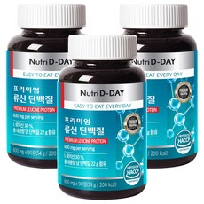 뉴트리디데이 프리미엄 류신 단백질, 90정, 54g, 3개 90정, 3개