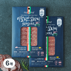 존쿡델리미트 샤퀴테리 샘플러 이탈리안 살라미 오리지널 & 치즈, 40g, 6개