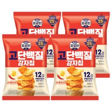 LOTTE 樂天 Easy Protein高蛋白洋芋片 辣起司口味, 50g, 4個