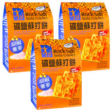 正哲生技 礦鹽蘇打餅, 胡椒蕎麥口味, 亞麻籽活力添加, 380g, 3包