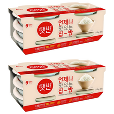 햇반 백미밥, 210g, 12개