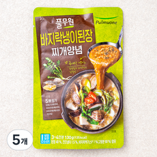 풀무원 바지락냉이 된장찌개양념, 130g, 5개