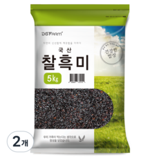 건강한밥상 국산 찰흑미, 5kg, 2개